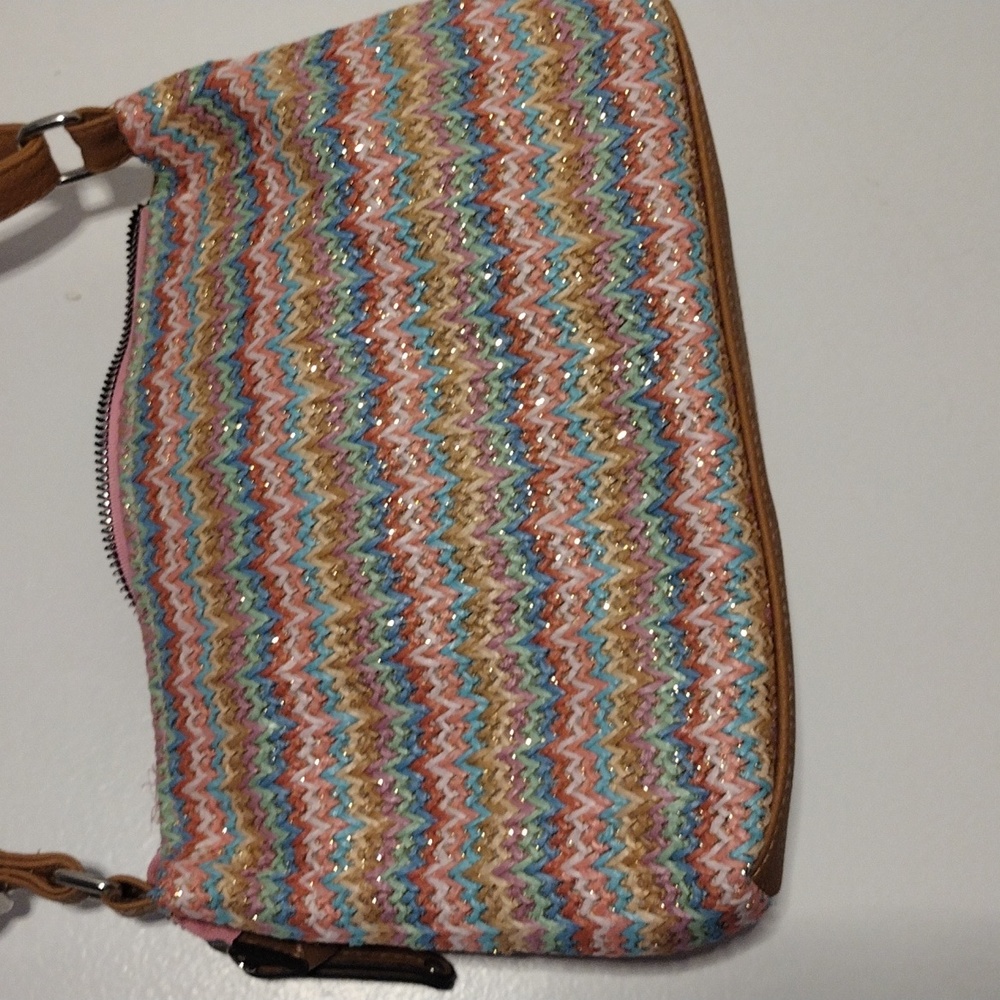 Rosetti Knitted Multi Color Glitter Shoulder Bag - image 8